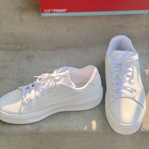 Puma Smash Platform v3 Reptile leather sneakers